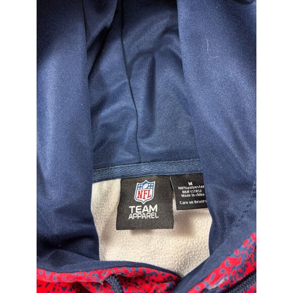 New England Patriots ZUBAZ Sideline‎ Hoodie Sweatshirt (Men's Medium) Red/Blue - Picture 4 of 12